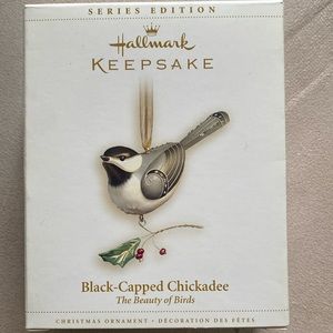 Hallmark black capped chickadee